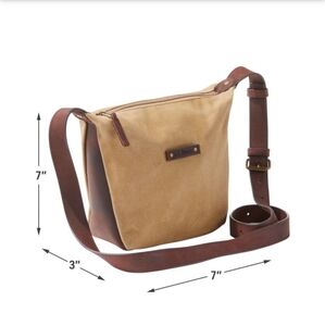 L.L. Bean Waxed Canvas Leather Crossbody Bag